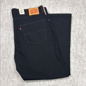Levi's 505 Regular Men's Black Denim Jeans 46 x 32 NWT